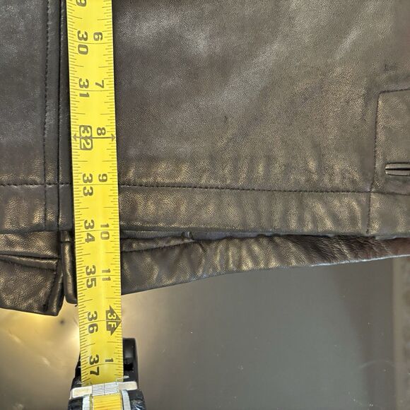 Canada Sportswear Men's Lamb Leather Jacket Black Heavyweight Button 4XL - Desc - Picture 10 of 10